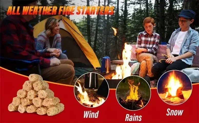Naturliga tändvedspinnar av vax och trä för grill och kamin