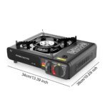 Kompakt 2,4 kW bärbar gaskamin och campingkök för utomhusbruk