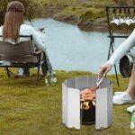 Vindskydd för gaskök i aluminium med flera storlekar - Bild 2