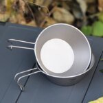Tiartisan ultralätt 260ml sierraskål i titan med fast handtag - Bild 2
