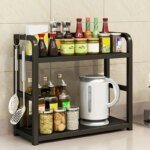 2-lagers metallhylla för köksbänk och smart kaffeförvaring - Bild 4