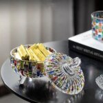 Europeisk godisburk i glas med lock för skrivbordsdekoration - Bild 2
