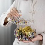 Europeisk godisburk i glas med lock för skrivbordsdekoration - Bild 4
