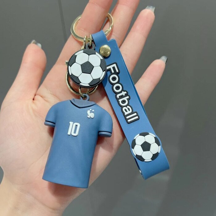5-pack Fotbollsnyckelringar – Matchande set med tröja nr 7 & nr 10 - Bild 4