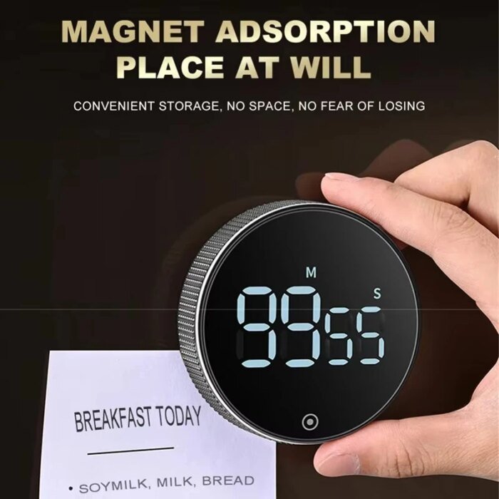 Magnetisk digital kökstimer med roterande inställning - Bild 3