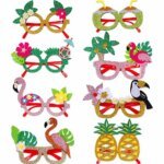 Roliga festglasögon med hawaii-tema – Flamingo & blommor (2–20 st) - Bild 5