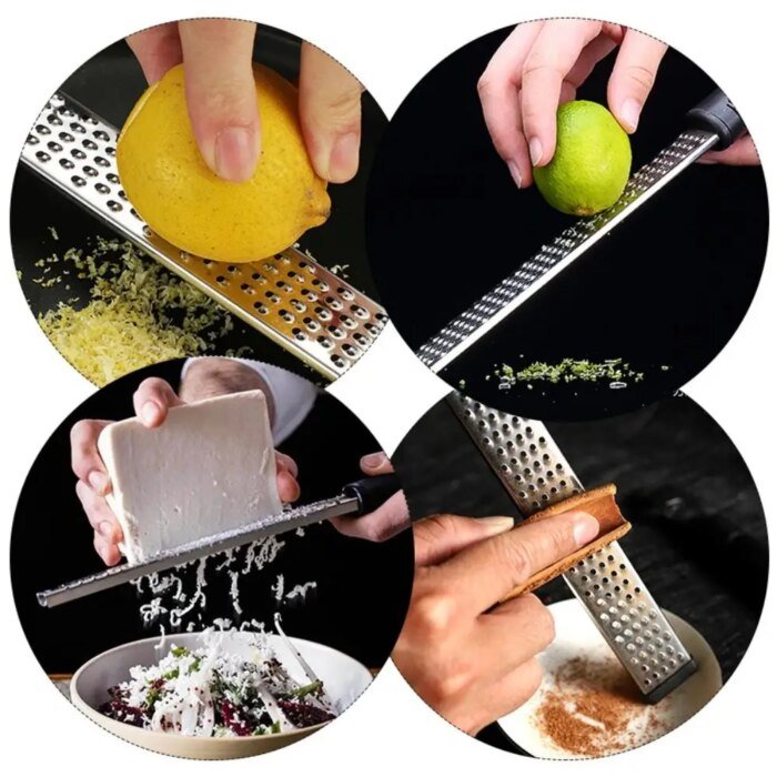 Multifunktionellt rostfritt rivjärn med ergonomiskt handtag - Bild 4