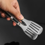 Värmetåliga kökstänger i rostfritt stål med mörkt grönt handtag - Bild 3