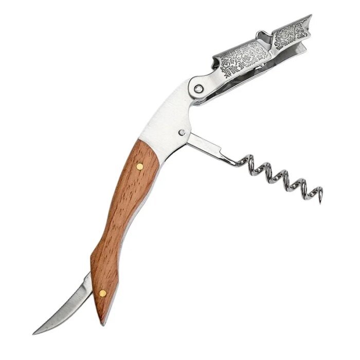 Professionell vinöppnare med ergonomiskt trähandtag - Bild 2