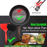 Bred silikonstekspade för stekpannor och non-stick - Bild 4