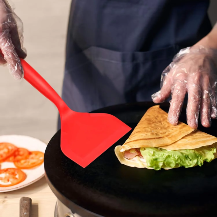 Bred silikonstekspade för stekpannor och non-stick - Bild 5