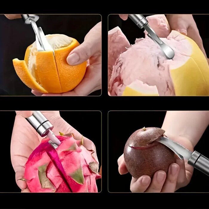 Appelsinskalare och citronskalare med handtag i rostfritt stål - Bild 2