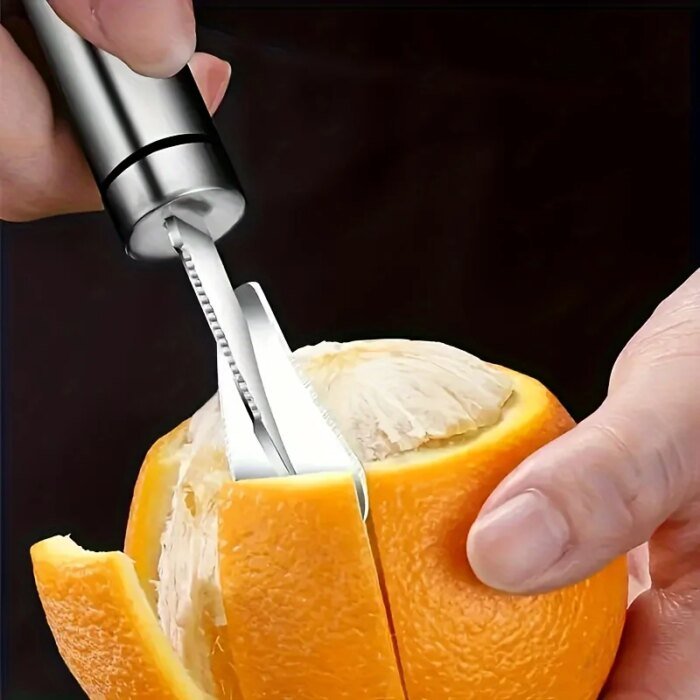 Appelsinskalare och citronskalare med handtag i rostfritt stål - Bild 3