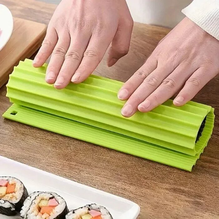 Återanvändbar sushimatta i silikon med bambumönster - Bild 5