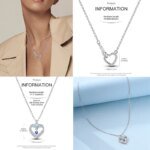 Halsband i 925 Sterling Silver – Enkelt hjärta med zirkonia för berlocker - Bild 4