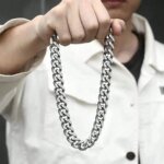 Hip Hop-halsband i rostfritt stål – Trendig kedja för herr & unisex - Bild 2