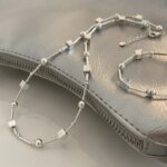 VENTFILLE – Stilrent choker-halsband med pärldetaljer & geometrisk design (925 Sterling Silver) - Bild 3