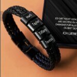 Personligt Läderarmband för Pappa – Anpassat Armband med Gravyr - Bild 2