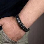 Personligt Läderarmband för Pappa – Anpassat Armband med Gravyr - Bild 3