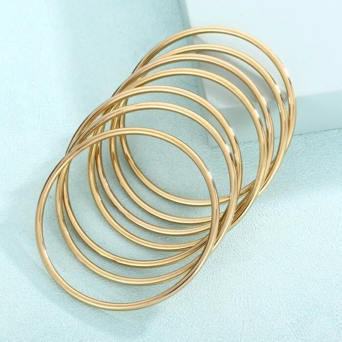 Enkelt Armband i Rostfritt Stål för Dam och Herr – Geometrisk Design - Bild 3