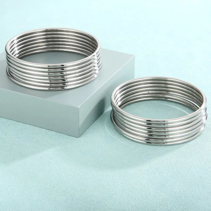 Enkelt Armband i Rostfritt Stål för Dam och Herr – Geometrisk Design - Bild 5