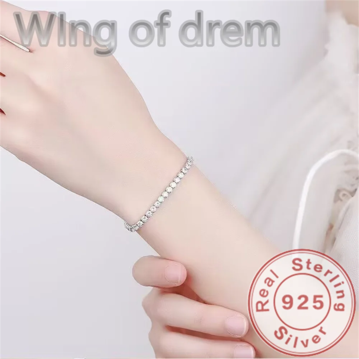 Glittrande Tennisarmband i 925 Sterling Silver – Roséguldpläterat med Cubic Zirconia - Bild 3