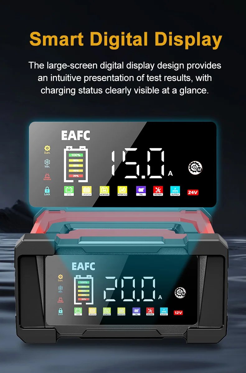12V/24V Automatisk Bilbatteriladdare 20A/10A 12V/24V Automatisk Bilbatteriladdare 20A/10A