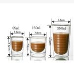 Handgjord Värmetålig Dubbelväggig Glaskopp för Kaffe och Te - Bild 5
