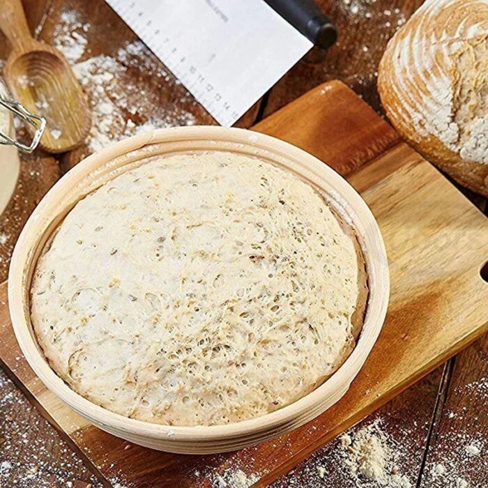 Ovala Jäskorg i Rattan för Brödbakning - Bild 4