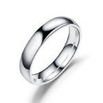 Enkel 6 mm Ring i Rostfritt Stål – Högglanspolerad Vigselring för Dam & Herr - Bild 4
