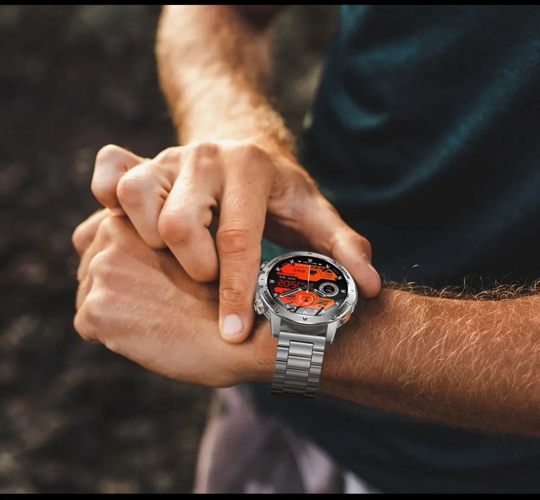 Robust Militär Smartwatch med Bluetooth-Samtal