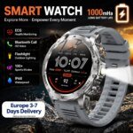 Robust Militär Smartwatch med Bluetooth-Samtal