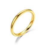 Tunn Ring (2 mm) i Rostfritt Stål – Stilren Guldring för Dam & Tjej - Bild 2