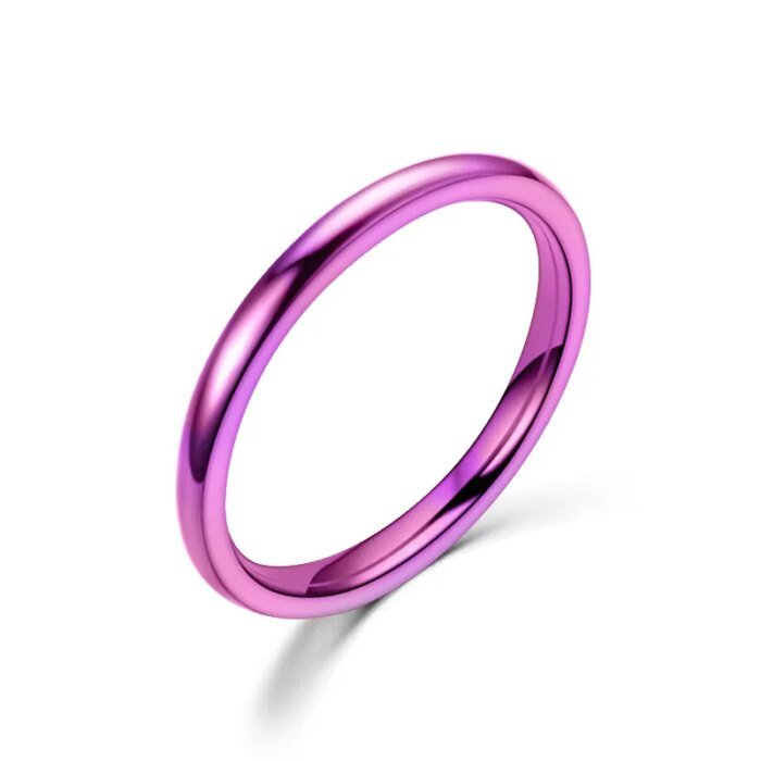 Tunn Ring (2 mm) i Rostfritt Stål – Stilren Guldring för Dam & Tjej - Bild 3