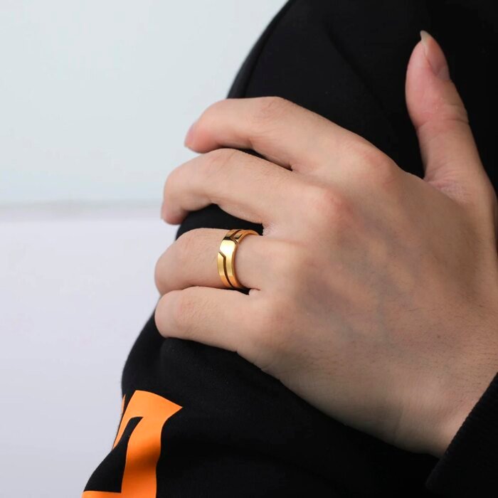 Skyrim-inspirerad Ring i Rostfritt Stål – Minimalistisk & Stilren för Dam & Herr - Bild 3