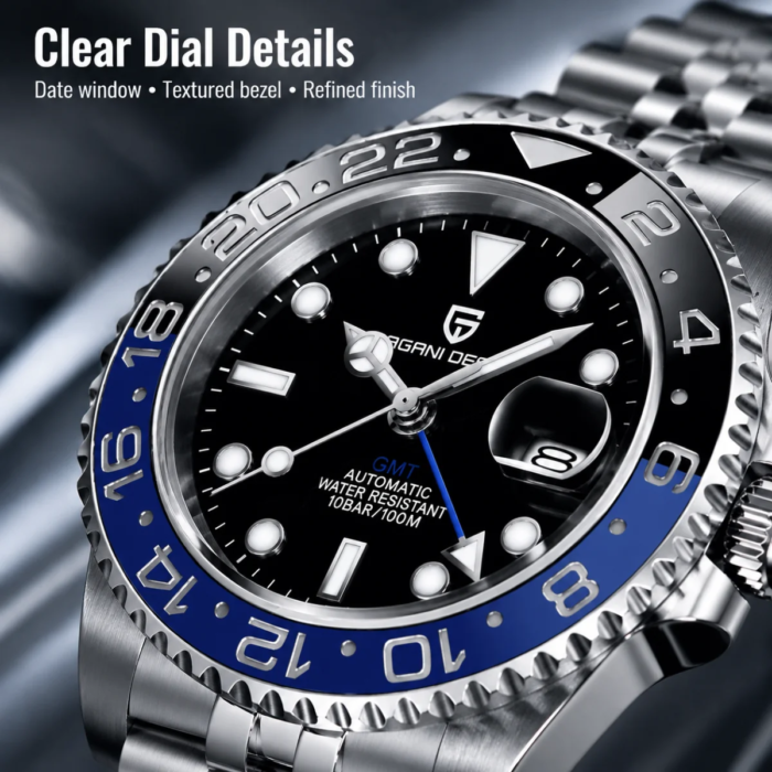 Pagani Design 40 mm Batman GMT Herrklocka - Bild 3