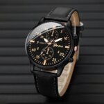 Klockset med Läderrem och Vävda Armband - Bild 4