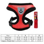 Justerbar hundsele i mesh med matchande koppel - Bild 3