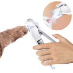 Elektrisk nageltrimmer och nagelslip med LED-belysning