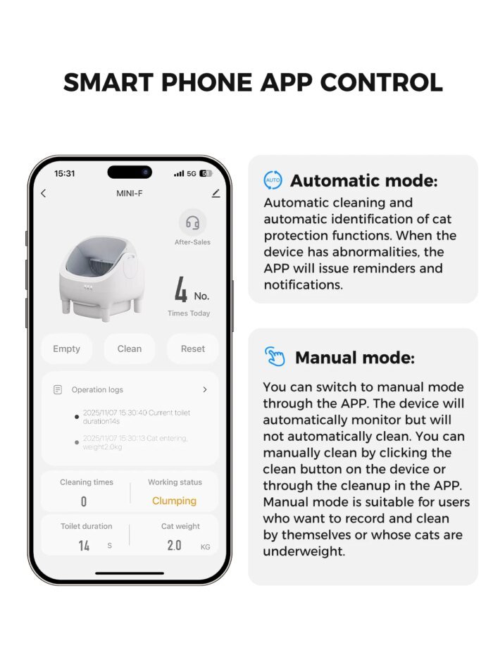 Självrensande smart kattlåda med appstyrning - Bild 3
