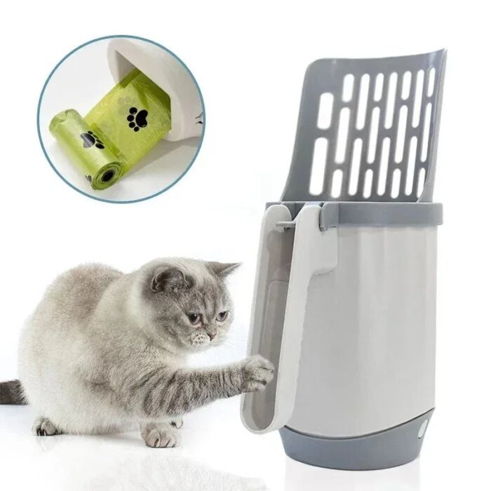 Smidig kattspade med integrerad behållare för avfallspåsar - Bild 3