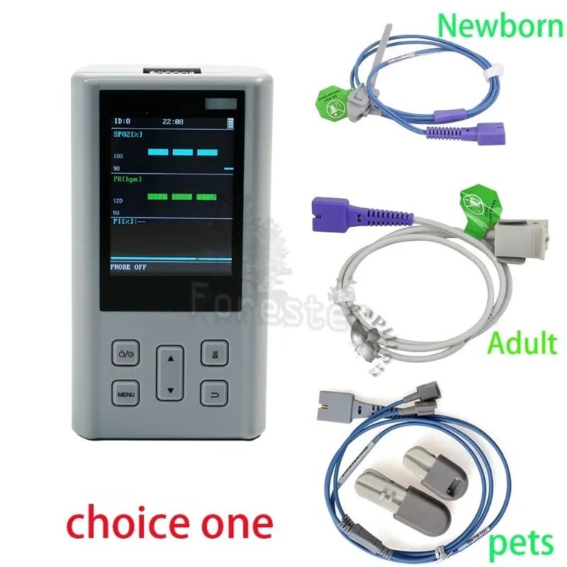 Uppladdningsbar veterinär pulsoximeter med multiparameter