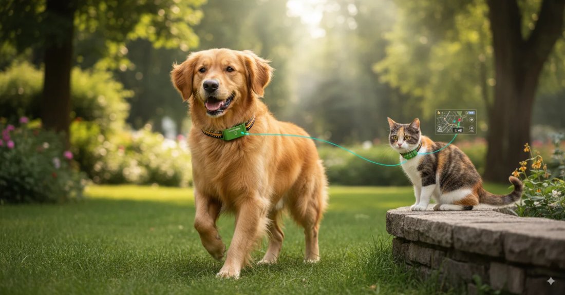 Intelligent 4G GPS-spårare för katt och hund
