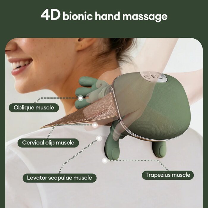 Trådlös 4D nack- och axelmassager - Bild 4