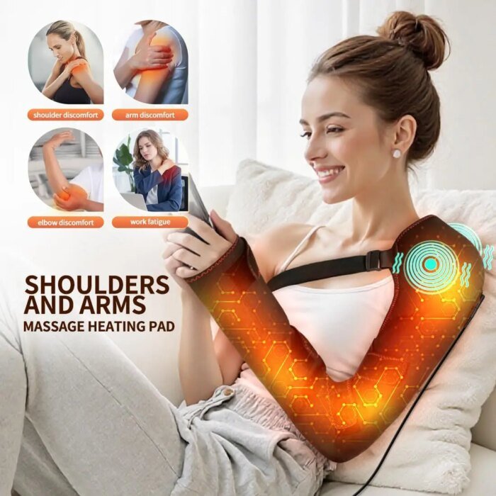 Uppvärmt axel- och armstöd med vibration - Bild 3