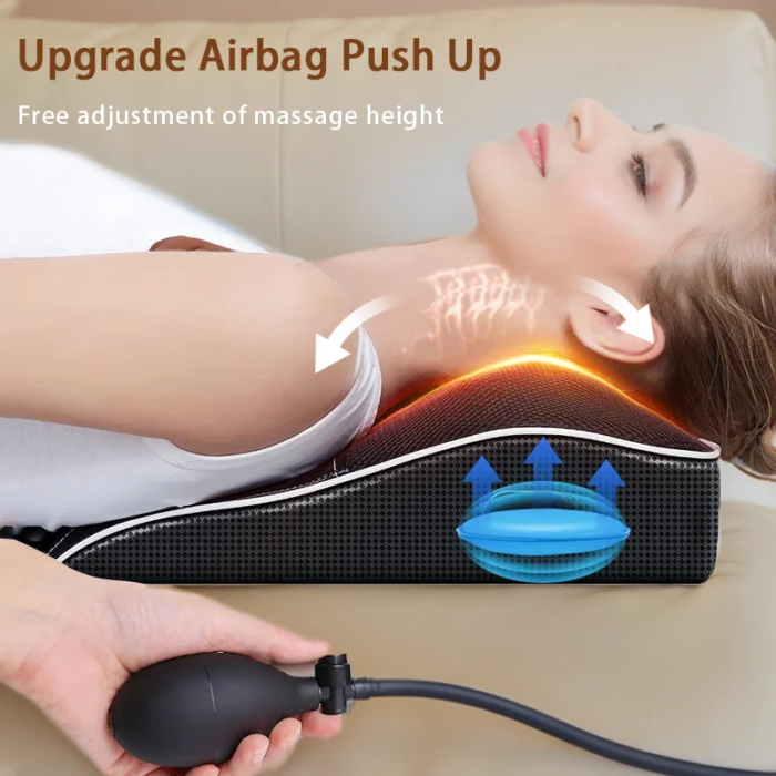 Elektrisk nack- och ryggmassagekudde med krockkuddetraktion - Bild 3