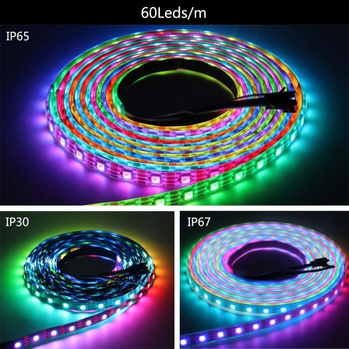 Adressera bar WS2812B RGB LED-strip DC5V - Bild 3