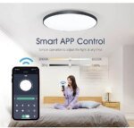 Smart LED-taklampa med fjärrkontroll och app