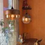 Nordisk Pendellampa i Glas och Trä - Bild 2