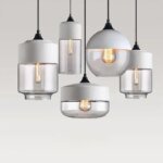 Nordisk Pendellampa i Glas och Trä - Bild 5